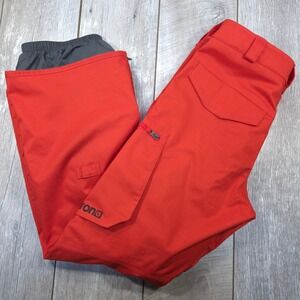 Burton Snowboard Pants Mens Large Orange Dryride Cargo Winter Ski Trousers